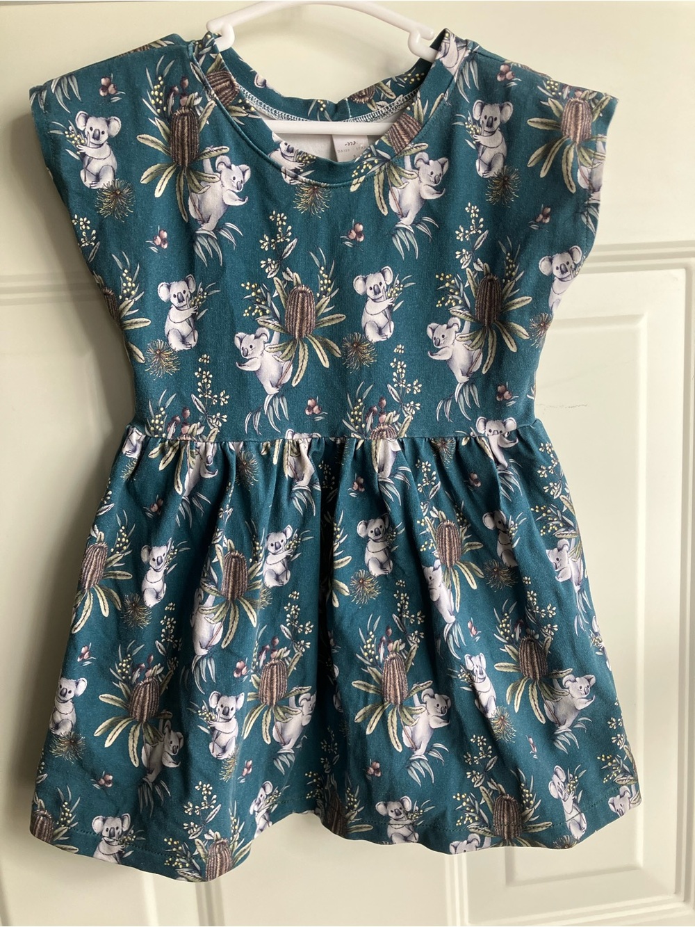 Koala print dress blue small shop 2T
